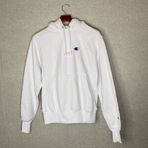 Champion Men’s White Reverse Weave Hoodie